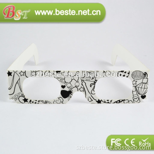 Promotional paper refraction depth 3d glasses for T-shirt